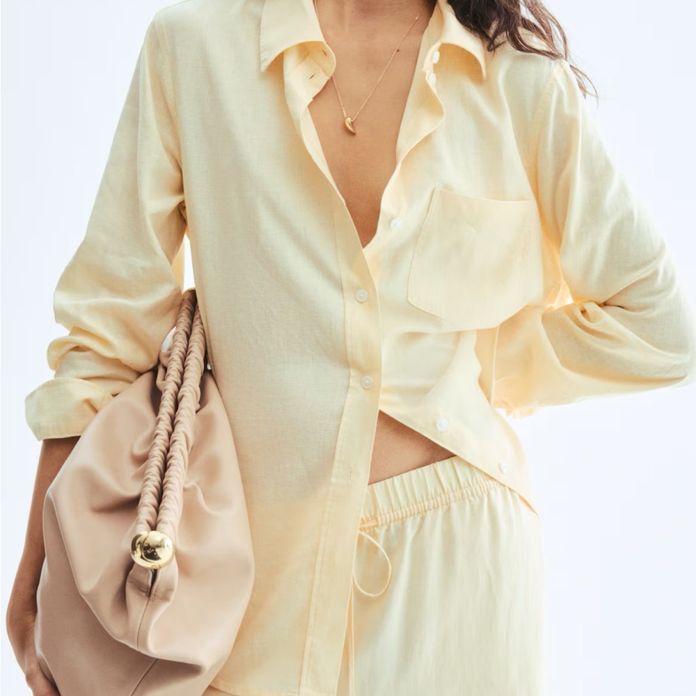 H&M Light Yellow Blouse